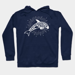 Nautical lettering: let the sea set you free Hoodie